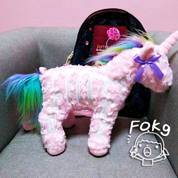 🐰UNISKELTON 🐰Plush Purse (Pink & White) - Picture 4 of 14